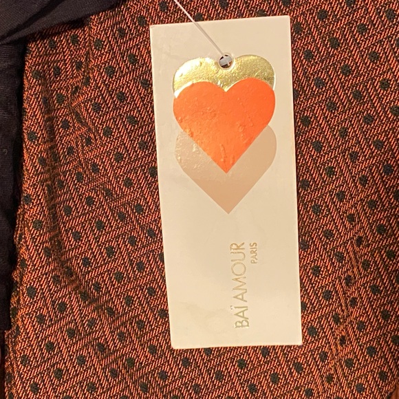 NWT Bai Amour French Lagenlook Dress. Brick Red Color.  Medium - Picture 8 of 9